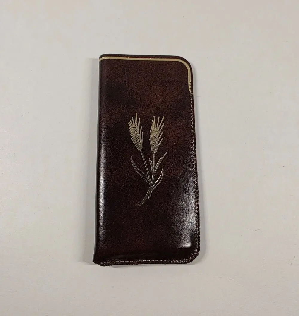 Vtg Navy Exchange Optical Treasure Island San Francisco Leather Eyeglass Case